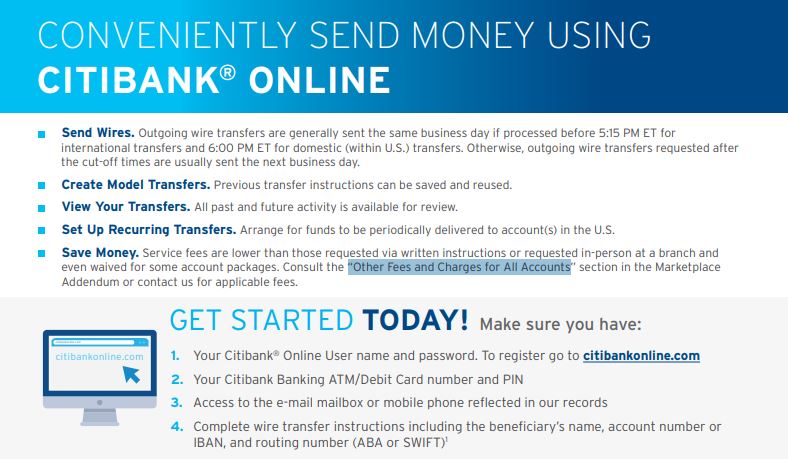 Cit bank wire transfer fee